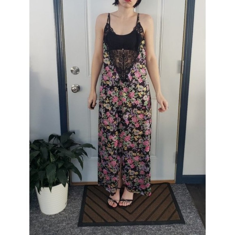 Black Floral Lacey Nightgown